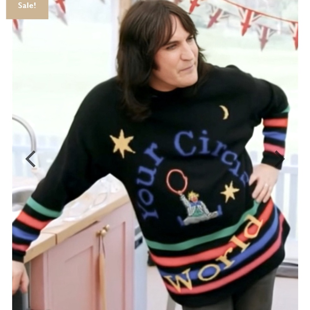 BNWT — As seen on the GBBS, Noel Fielding’s Your Circus World sweater size XS.